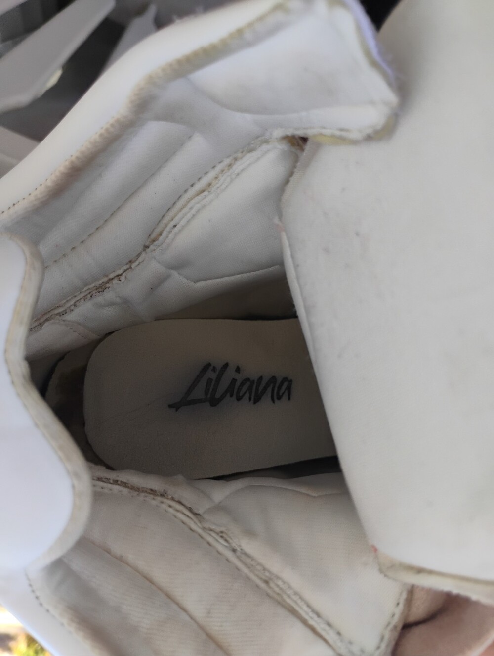Women's Liliana Punk & White High Tops Size US 7.5 - Picture 9 of 10